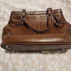 Coach Rich Brown Leather Shoulder Bag